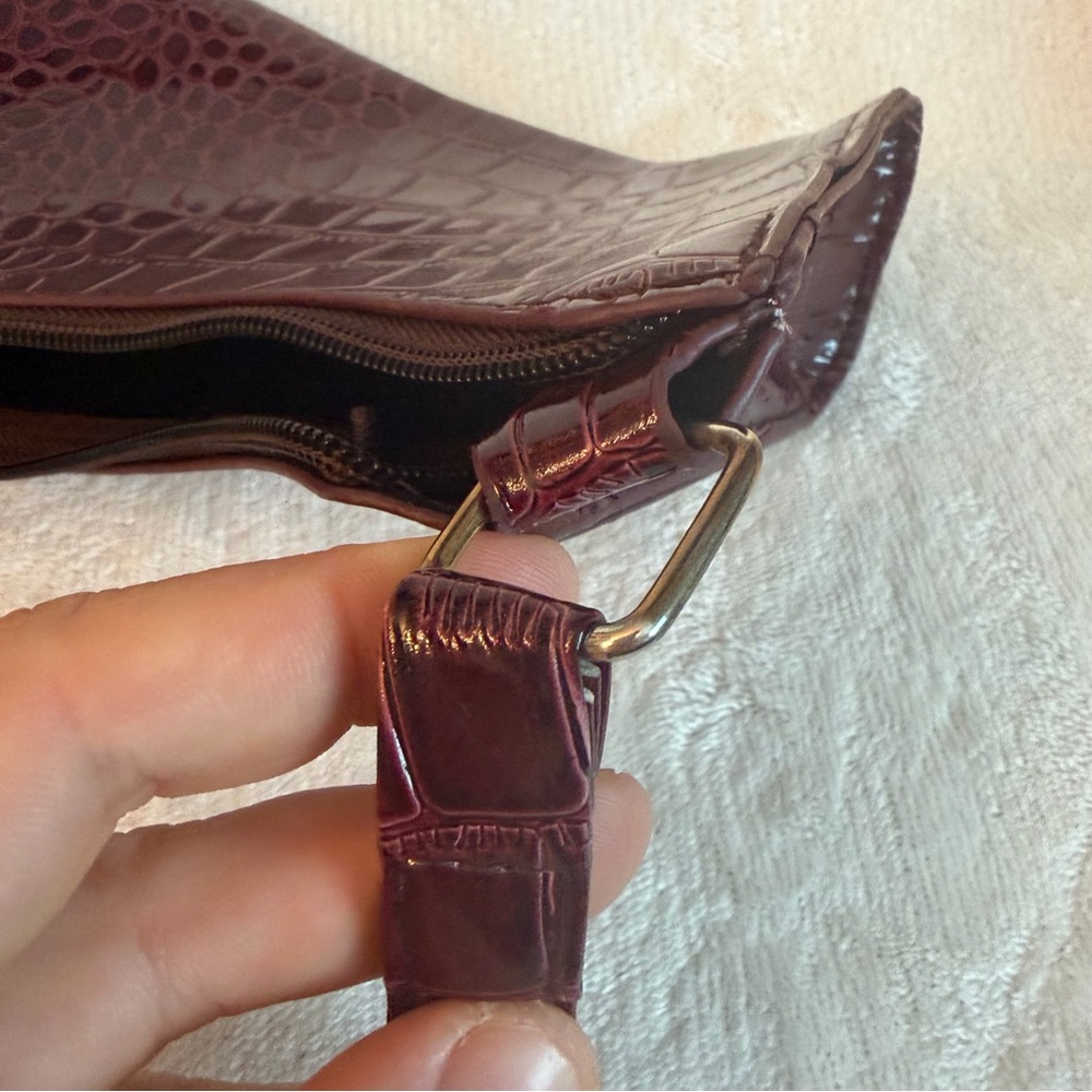 3 for 25! Y2K Elegant Burgundy‎ Crocodile print Shoulder Bag - Picture 6 of 8